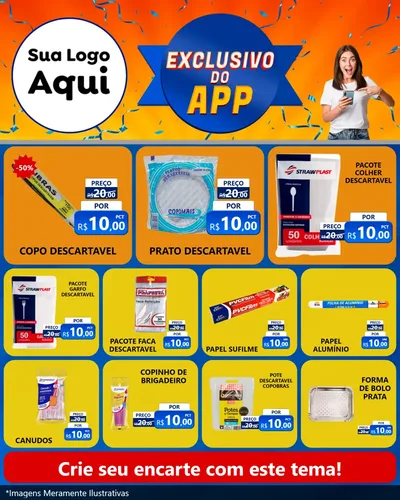 Modelo de Rede Social para Feed Instagram com o tema Exclusivo do Aplicativo para Embalagens