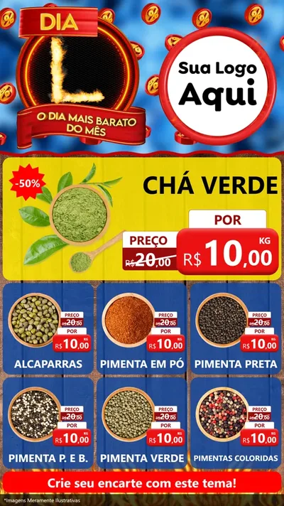 Modelo de Rede Social para Stories com o tema Dia L - O Dia Mais Barato Do Mês para Produtos Naturais