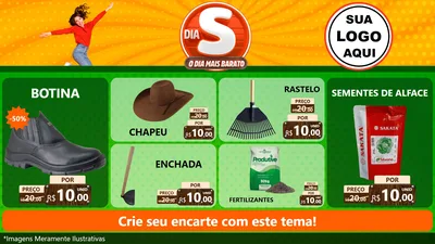 Modelo de TV para TV Horizontal com o tema Dia S - O Dia Mais Barato para Agropecuária