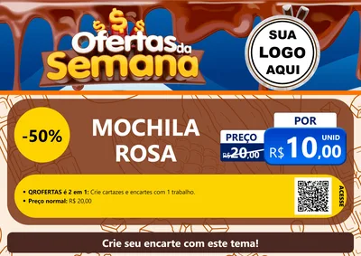 Modelo de Cartaz para Cartaz A4 Horizontal com o tema Ofertas da Semana - Páscoa para Papelaria