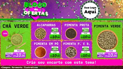 Modelo de TV para TV Horizontal com o tema Bloco de Ofertas para Produtos Naturais