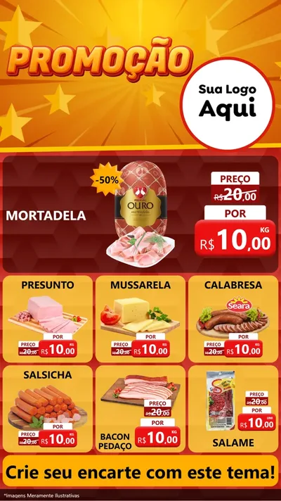 Modelo de Rede Social para Stories com o tema Promoção para Frios e Laticínios