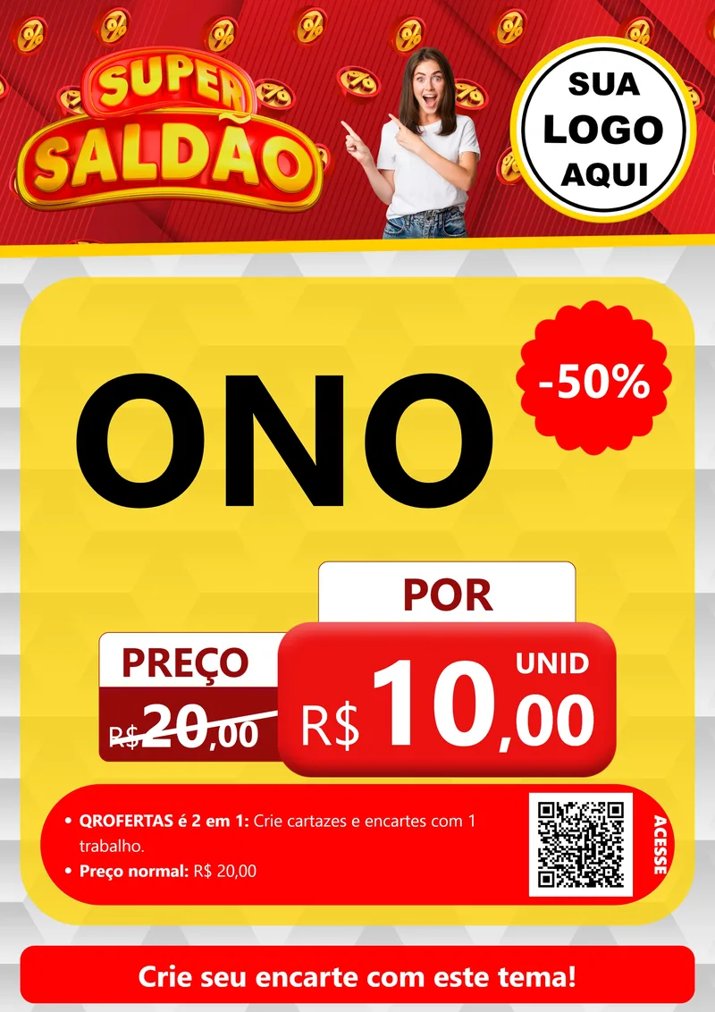 Modelo de Cartaz para Cartaz A4 Vertical com o tema Super Saldão para Óticas