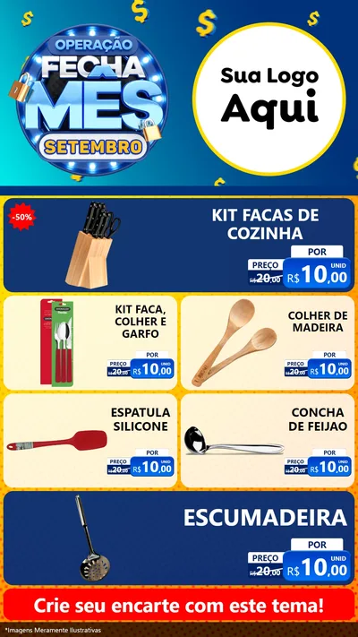 Modelo de TV para TV Vertical com o tema Operação Fecha Mês Setembro para Utilidades Domésticas