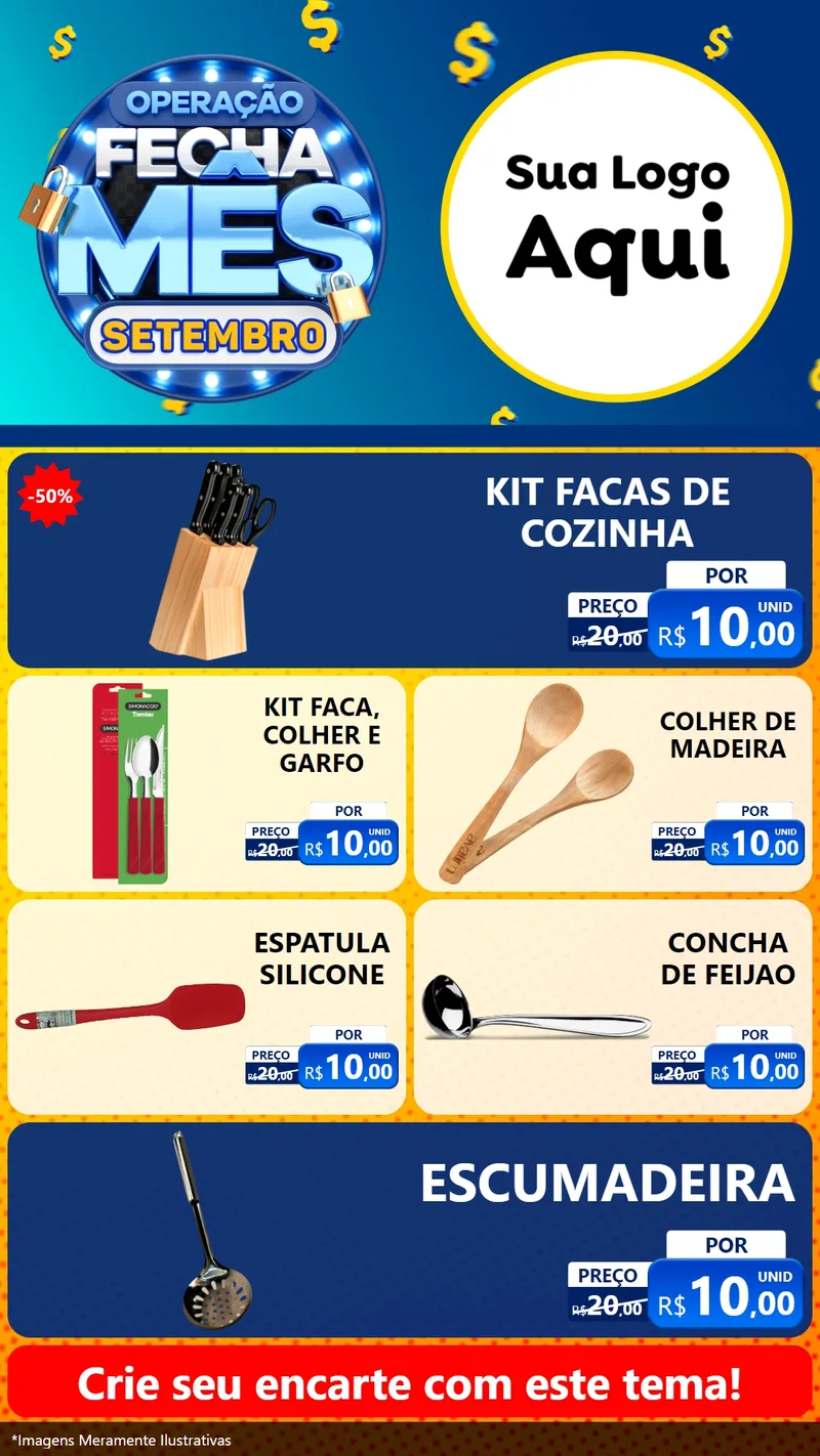 Modelo de TV para TV Vertical com o tema Operação Fecha Mês Setembro para Utilidades Domésticas