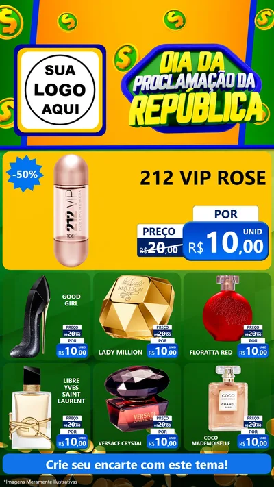 Modelo de Rede Social para Stories com o tema Dia Da Proclamação da República para Perfumes