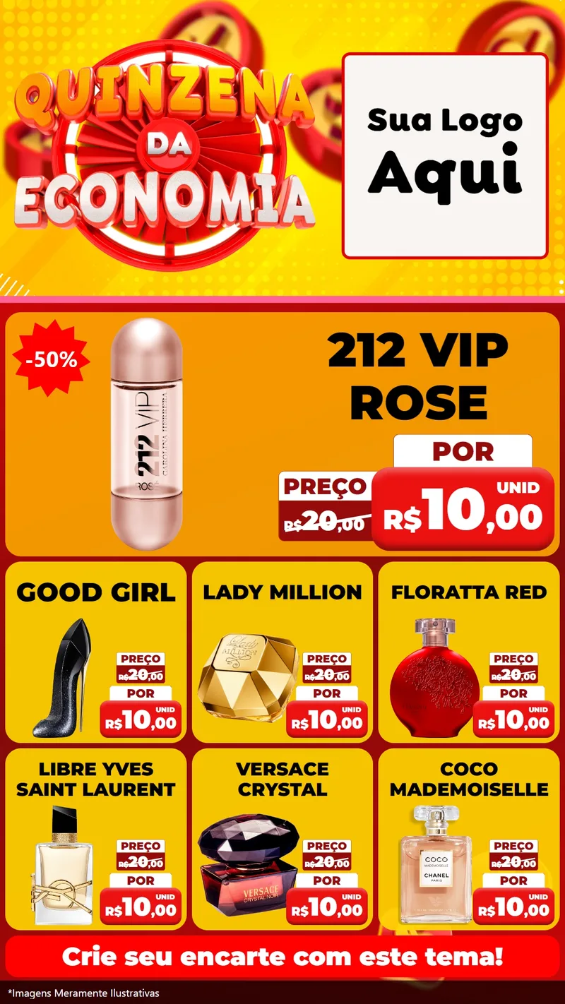 Modelo de Rede Social para Stories com o tema Quinzena Da Economia para Perfumes