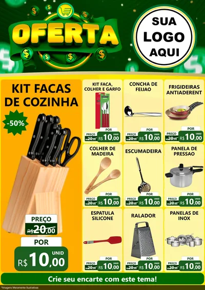 Modelo de Encarte para Encarte A4 Vertical com o tema Oferta para Utilidades Domésticas