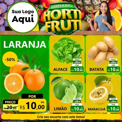 Modelo de Rede Social para Feed Facebook com o tema Terça do Hortifrúti para Hortifrúti