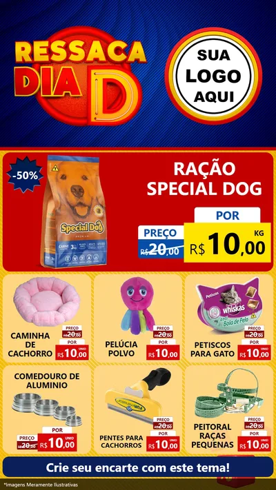 Modelo de Rede Social para Stories com o tema Ressaca Dia D para Pet Shop