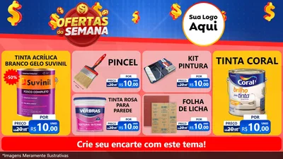 Modelo de TV para TV Horizontal com o tema Ofertas Da Semana para Tintas e Ferramentas