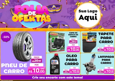 Modelo de Encarte para Encarte A4 Horizontal com o tema Folia de Ofertas para Auto peças