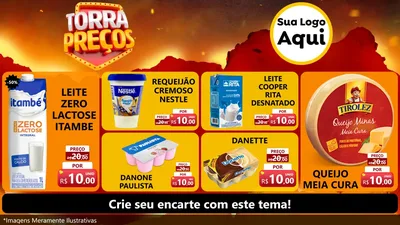 Modelo de TV para TV Horizontal com o tema Torra Preços para Frios e Laticínios