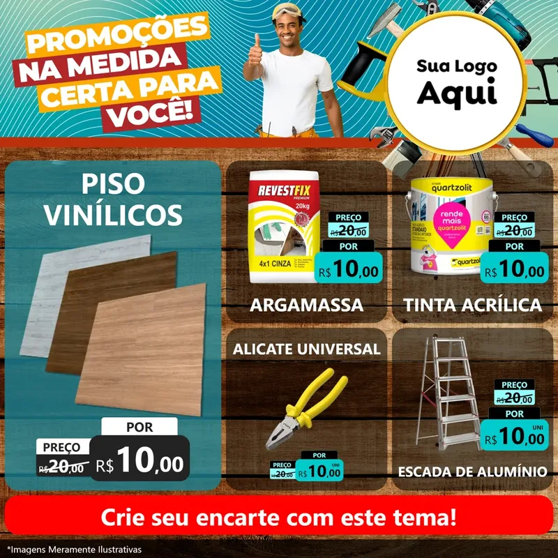 Modelo de Rede Social para Feed Facebook com o tema Promoções na Medida Certa Para Você para Material para Construção