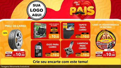 Modelo de TV para TV Horizontal com o tema Mês Dos Pais para Auto peças