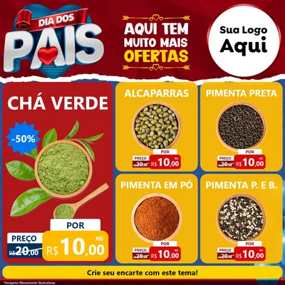 Modelo de Rede Social para Feed Facebook com o tema Dia dos Pais para Produtos Naturais