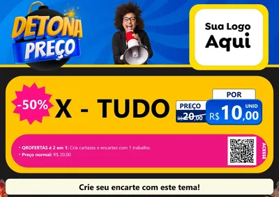 Modelo de Cartaz para Cartaz A4 Horizontal