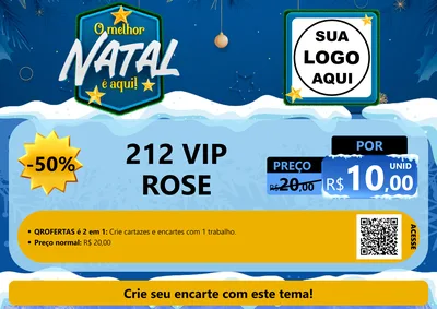 Modelo de Cartaz para Cartaz A4 Horizontal com o tema O Melhor Natal É Aqui! para Perfumes