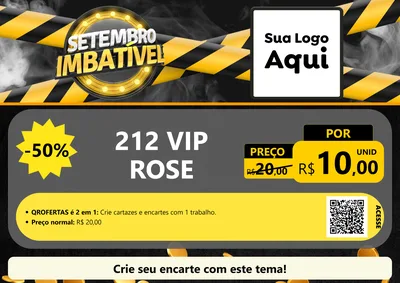 Modelo de Cartaz para Cartaz A4 Horizontal com o tema Setembro Imbatível para Perfumes