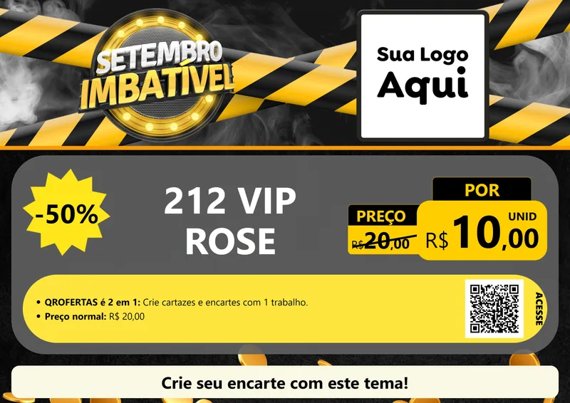 Modelo de Cartaz para Cartaz A4 Horizontal com o tema Setembro Imbatível para Perfumes