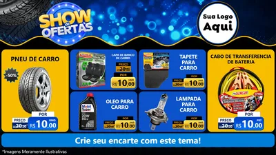 Modelo de TV para TV Horizontal com o tema Show de Ofertas para Auto peças