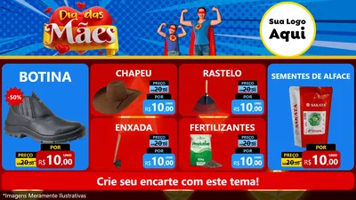 Modelo de TV para TV Horizontal com o tema Dia das Mães para Agropecuária