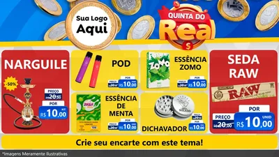 Modelo de TV para TV Horizontal com o tema Quinta do Real para Tabacaria