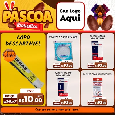 Modelo de Rede Social para Feed Facebook com o tema Páscoa Fantástica para Embalagens