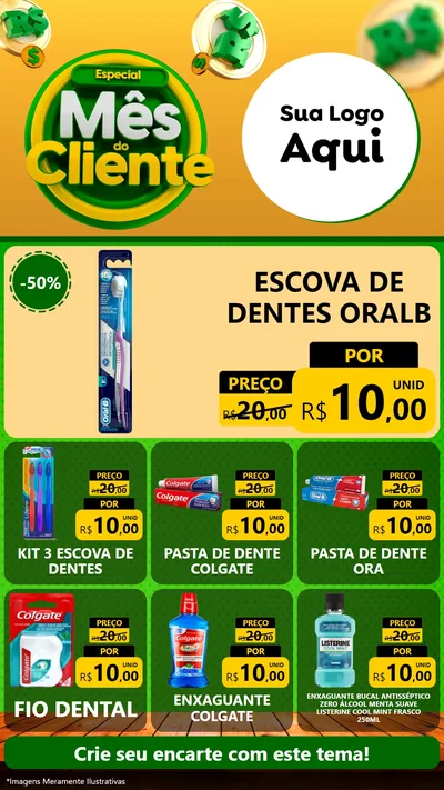 Modelo de Rede Social para Stories com o tema Especial Mês do Cliente para Higiene Pessoal