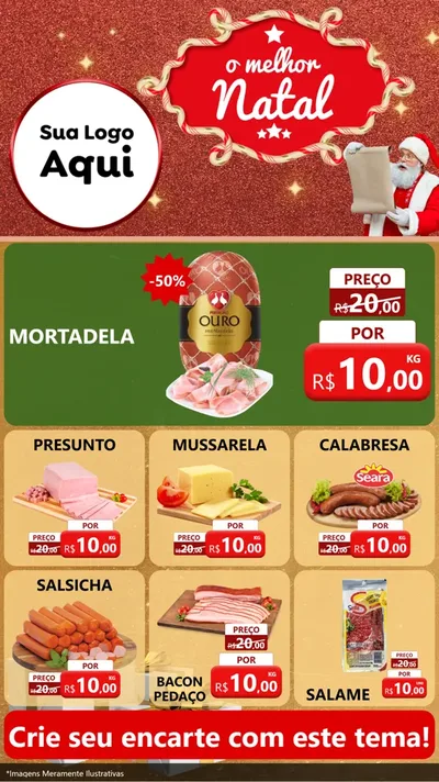 Modelo de Rede Social para Stories com o tema O Melhor Natal para Frios e Laticínios