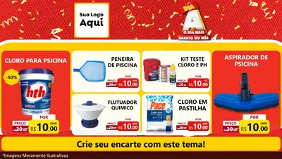 Modelo de TV para TV Horizontal com o tema Dia A o Dia Mais Barato do Mês para Produtos para Piscina