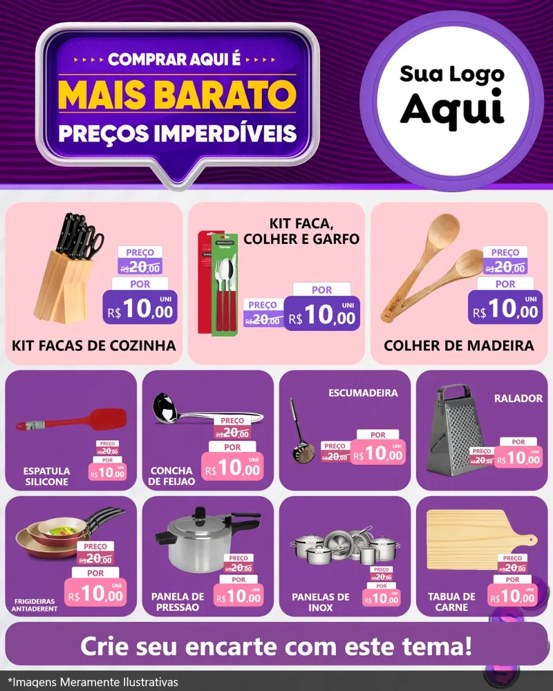 Modelo de Rede Social para Feed Instagram com o tema Mais Barato para Utilidades Domésticas
