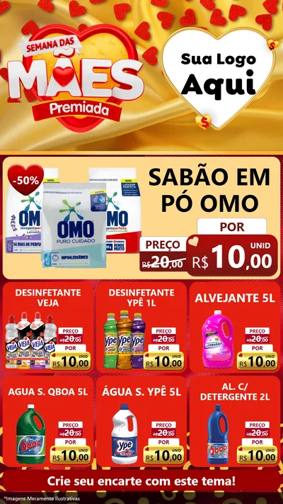 Modelo de Rede Social para Stories com o tema Semana das Mães Premiada para Produtos de Limpeza