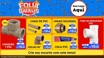 Modelo de TV para TV Horizontal com o tema Folia de Preços Baixos para Tubos e conexões