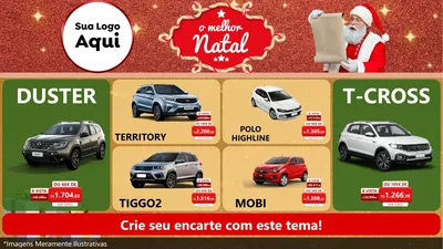 Modelo de TV para TV Horizontal com o tema O Melhor Natal para Concessionaria de Carros