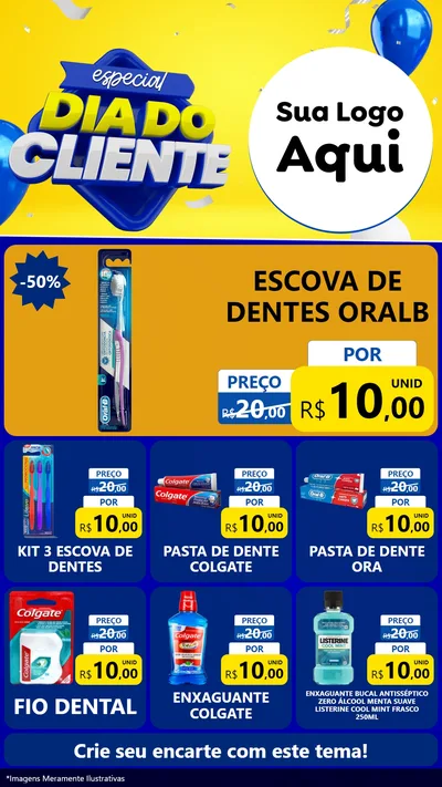 Modelo de Rede Social para Stories com o tema Especial Dia do Cliente para Higiene Pessoal