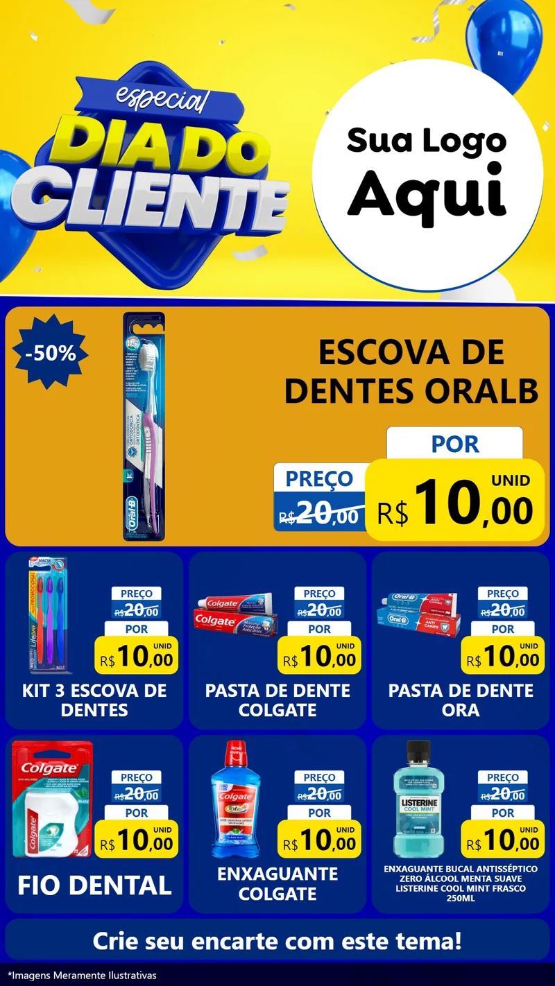 Modelo de Rede Social para Stories com o tema Especial Dia do Cliente para Higiene Pessoal