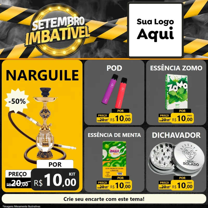 Modelo de Rede Social para Feed Facebook com o tema Setembro Imbatível para Tabacaria