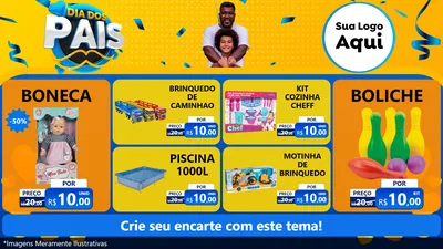 Modelo de TV para TV Horizontal com o tema Dia dos Pais para Brinquedos