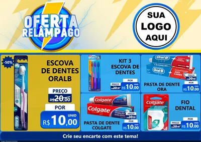Modelo de Encarte para Encarte A4 Horizontal com o tema Oferta Relâmpago para Higiene Pessoal