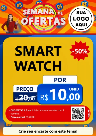 Modelo de Cartaz para Cartaz A4 Vertical com o tema Semana de Ofertas para Informática