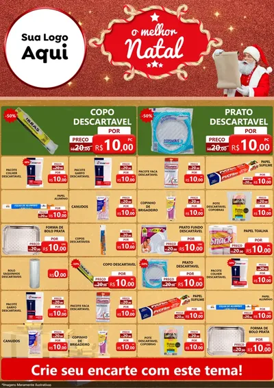 Modelo de Encarte para Encarte A4 Vertical com o tema O Melhor Natal para Embalagens
