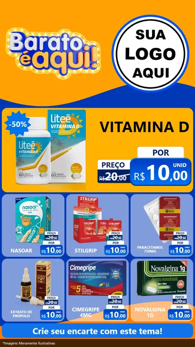 Modelo de Rede Social para Stories com o tema Barato é aqui para Farmácia