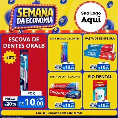 Modelo de Rede Social para Feed Facebook com o tema Semana da Economia para Higiene Pessoal