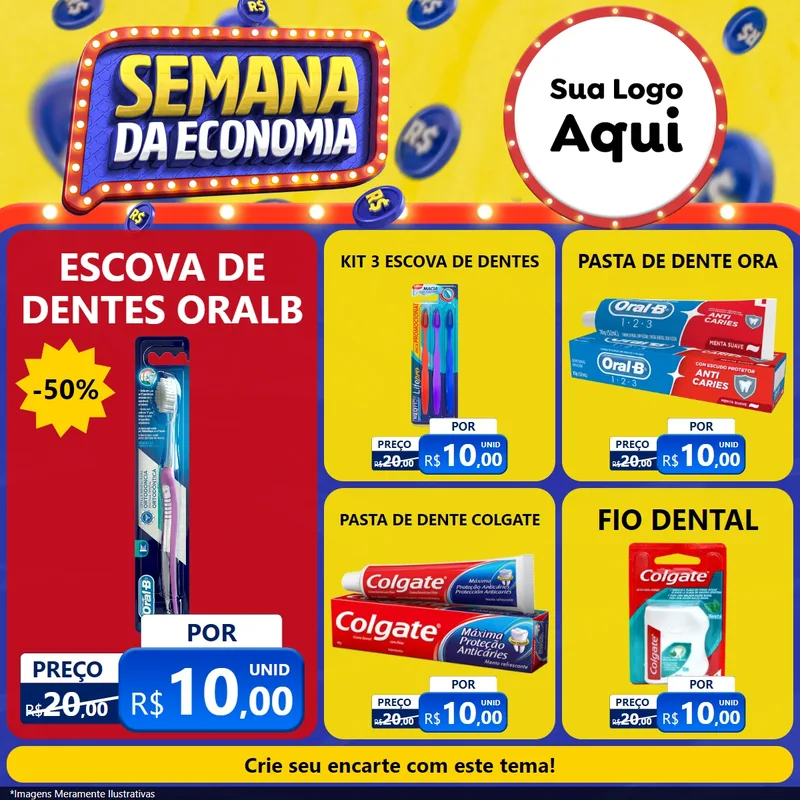 Modelo de Rede Social para Feed Facebook com o tema Semana da Economia para Higiene Pessoal
