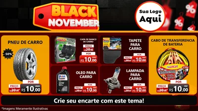 Modelo de TV para TV Horizontal com o tema Black November para Auto peças