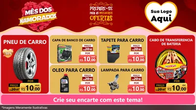 Modelo de TV para TV Horizontal com o tema Mês dos Namorados para Auto peças