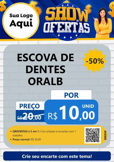 Modelo de Cartaz para Cartaz A4 Vertical com o tema Show de Ofertas para Higiene Pessoal