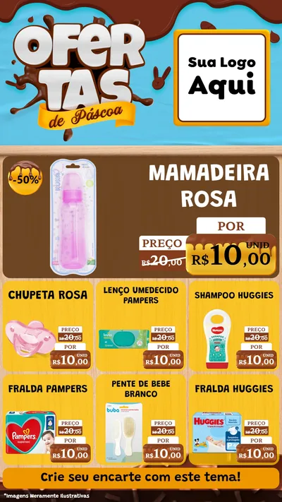 Modelo de Rede Social para Stories com o tema Ofertas de Páscoa para Bebês