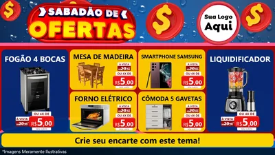 Modelo de TV para TV Horizontal com o tema Sabadão de Ofertas para Móveis e Eletro